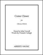 Come Closer SSAA choral sheet music cover